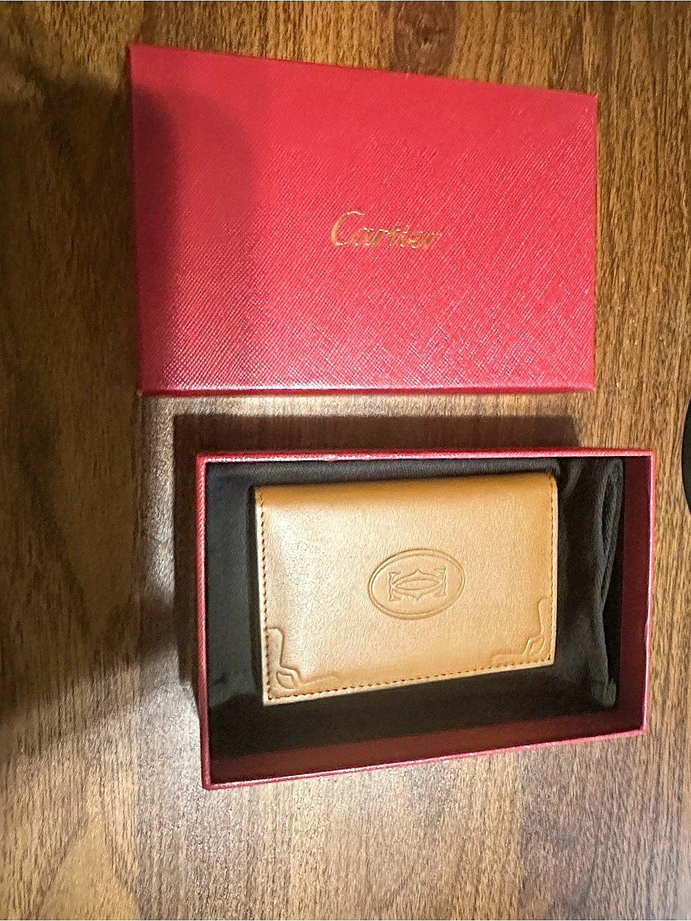 Cartier Must de Cartier Card Holder Wallet Brown